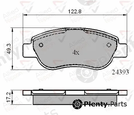 Comline ADB01738 — Brake Pad Set, disc brake ANL Braking