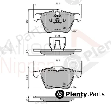 Comline ADB01608 — Brake Pad Set, disc brake ANL Braking