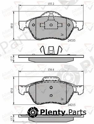 Comline ADB02017 — Brake Pad Set, disc brake ANL Braking