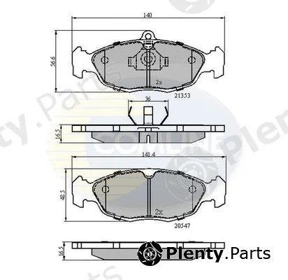 Comline CBP0134 — Brake Pad Set, disc brake Comline