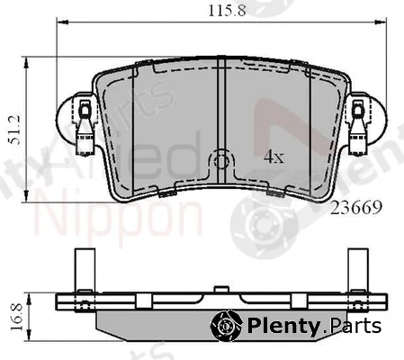 Comline ADB01036 — Brake Pad Set, disc brake ANL Braking
