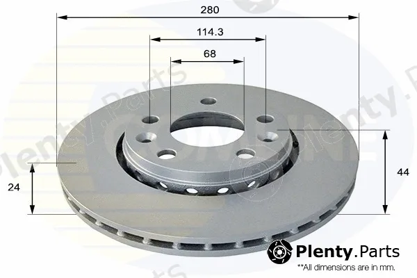 Comline ADC1585V — Brake Disc COATED