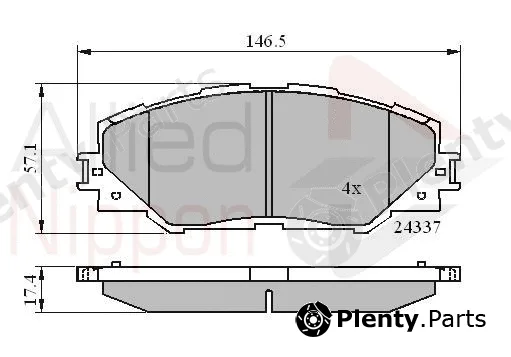 Comline ADB01625 — Brake Pad Set, disc brake ANL Braking