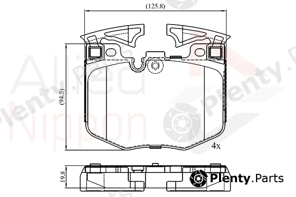 Comline ADB02527 — Brake Pad Set, disc brake ANL Braking