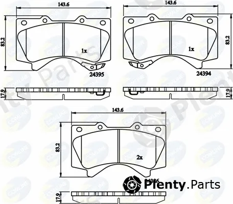 Comline CBP31661 — Brake Pad Set, disc brake Comline