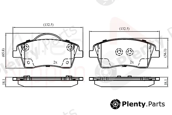 Comline ADB02855 — Brake Pad Set, disc brake ANL Braking