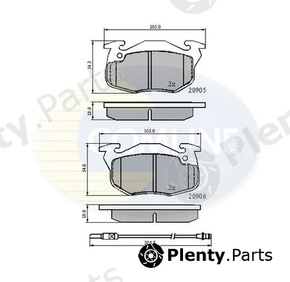 Comline CBP2258 — Brake Pad Set, disc brake Comline
