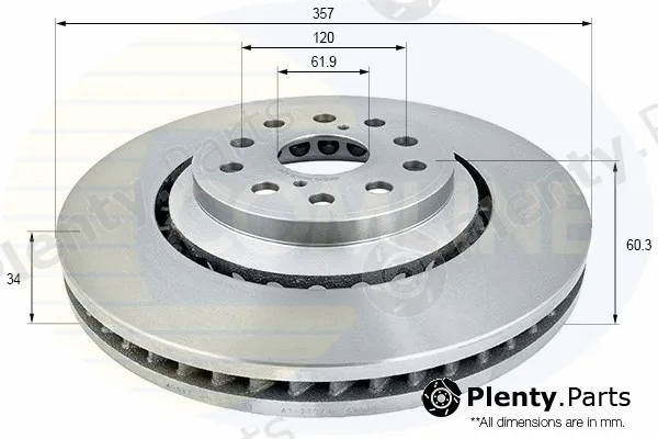 Comline ADC2511V — Brake Disc COATED