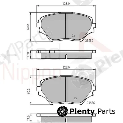 Comline ADB0944 — Brake Pad Set, disc brake ANL Braking