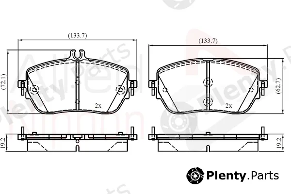 Comline ADB02844 — Brake Pad Set, disc brake ANL Braking