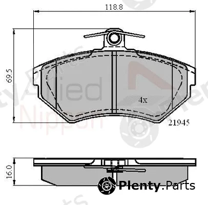 Comline ADB0989 — Brake Pad Set, disc brake ANL Braking
