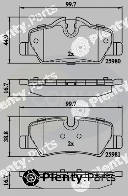 Comline CBP02262 — Brake Pad Set, disc brake Comline