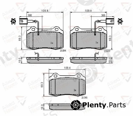 Comline ADB11758 — Brake Pad Set, disc brake ANL Braking