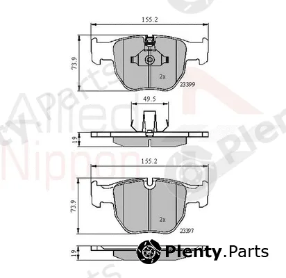 Comline ADB01157 — Brake Pad Set, disc brake ANL Braking