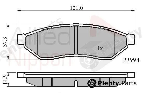 Comline ADB01190 — Brake Pad Set, disc brake ANL Braking