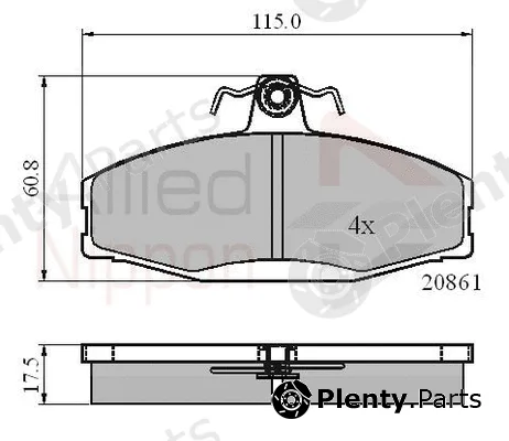 Comline ADB0928 — Brake Pad Set, disc brake ANL Braking