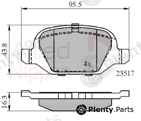 Comline ADB01559 — Brake Pad Set, disc brake ANL Braking