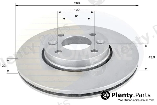 Comline ADC0266V — Brake Disc COATED