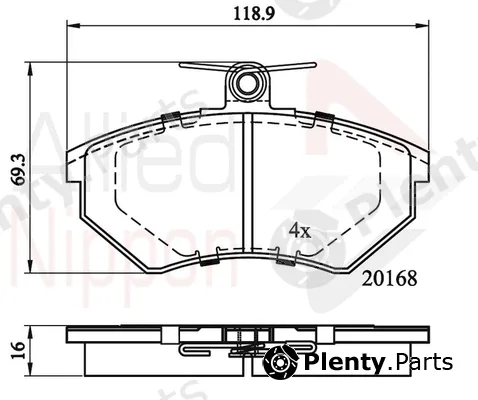 Comline ADB0152 — Brake Pad Set, disc brake ANL Braking
