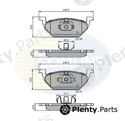Comline CBP0889 — Brake Pad Set, disc brake Comline