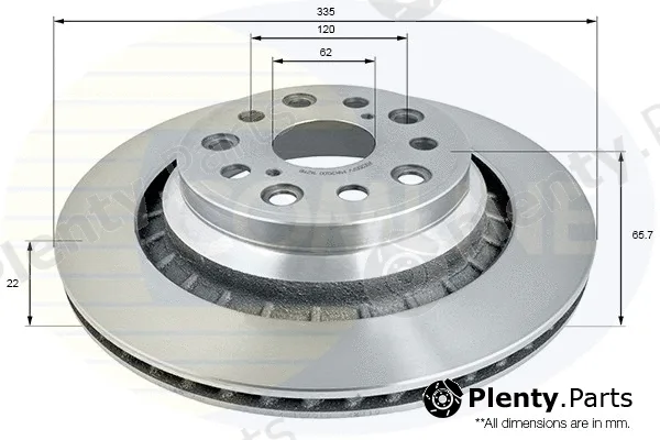 Comline ADC2507V — Brake Disc COATED