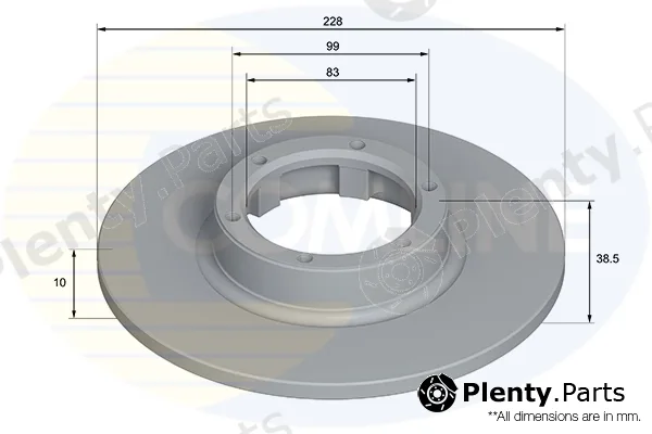 Comline ADC5123 — Brake Disc COATED