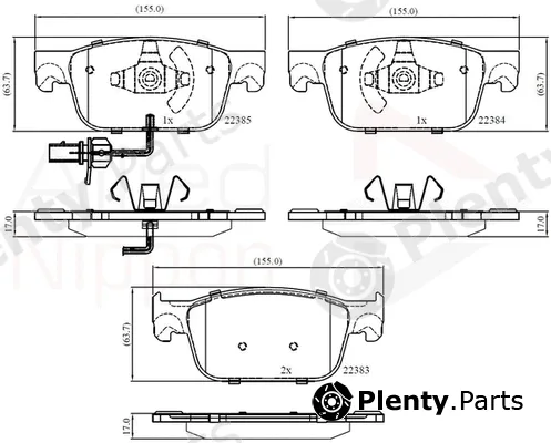 Comline ADB12352 — Brake Pad Set, disc brake ANL Braking