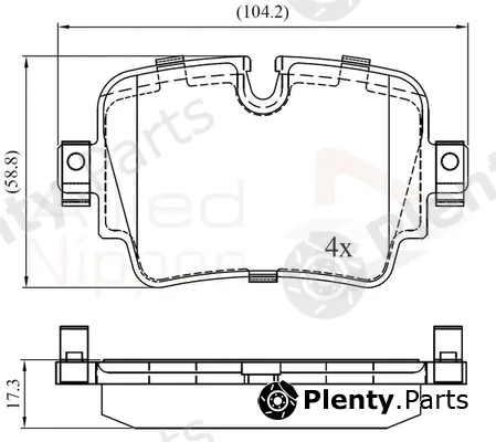 Comline ADB02454 — Brake Pad Set, disc brake ANL Braking