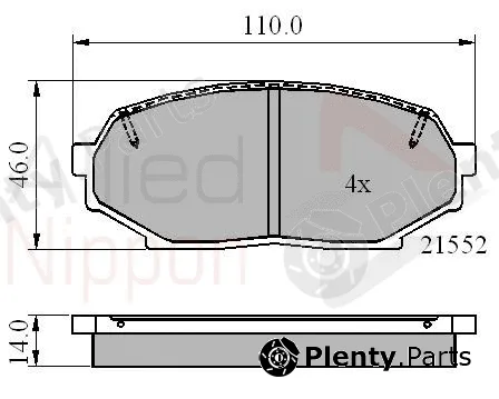 Comline ADB0754 — Brake Pad Set, disc brake ANL Braking