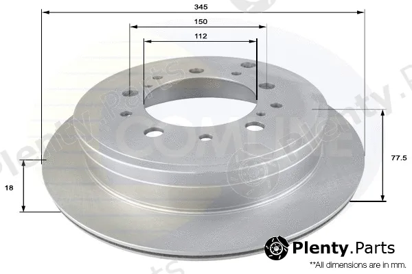 Comline ADC2502V — Brake Disc COATED
