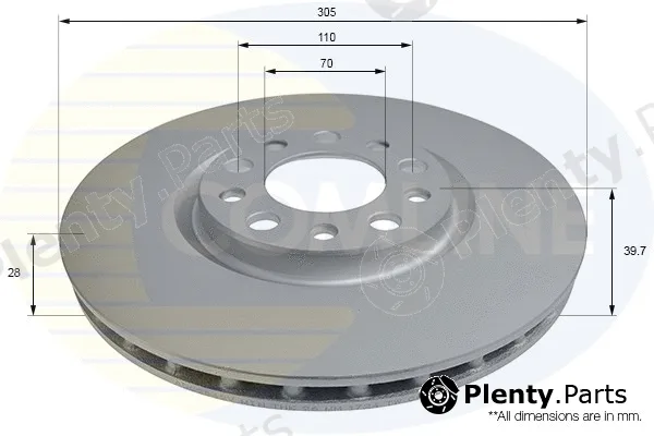 Comline ADC2842V — Brake Disc COATED