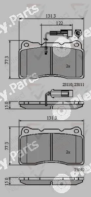 Comline ADB11022 — Brake Pad Set, disc brake ANL Braking