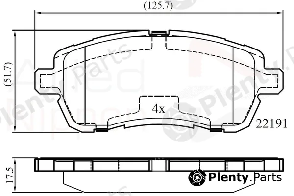Comline ADB02361 — Brake Pad Set, disc brake ANL Braking