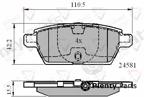 Comline ADB01514 — Brake Pad Set, disc brake ANL Braking