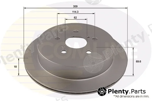 Comline ADC4073V — Brake Disc COATED