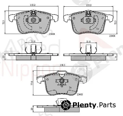 Comline ADB01593 — Brake Pad Set, disc brake ANL Braking