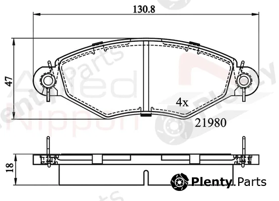 Comline ADB0704 — Brake Pad Set, disc brake ANL Braking