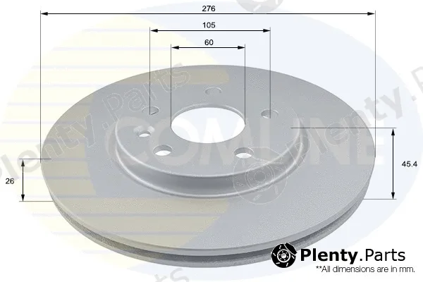 Comline ADC1167V — Brake Disc COATED