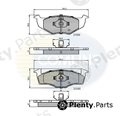 Comline CBP0707 — Brake Pad Set, disc brake Comline