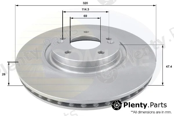 Comline ADC2412V — Brake Disc COATED