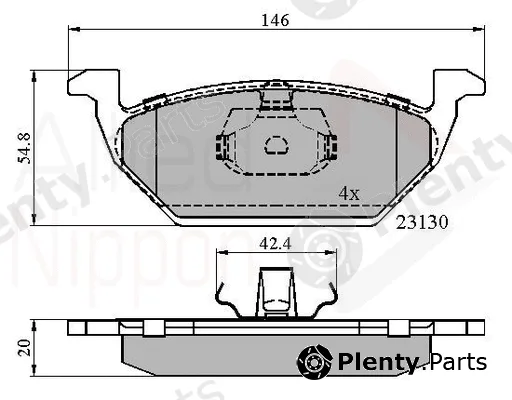 Comline ADB0737 — Brake Pad Set, disc brake ANL Braking