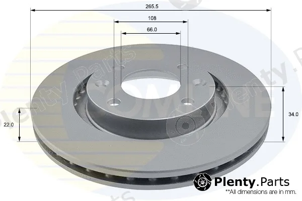 Comline ADC1518V — Brake Disc COATED