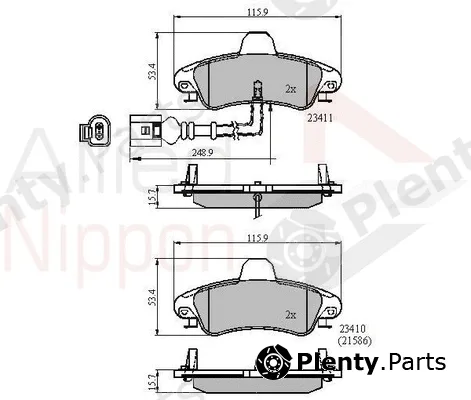 Comline ADB11235 — Brake Pad Set, disc brake ANL Braking