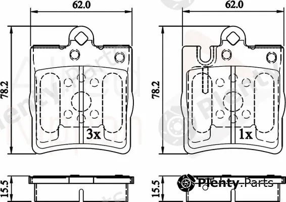 Comline ADB0915 — Brake Pad Set, disc brake ANL Braking