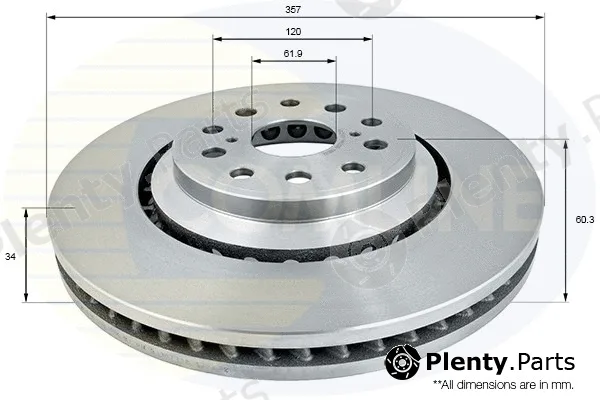 Comline ADC2510V — Brake Disc COATED
