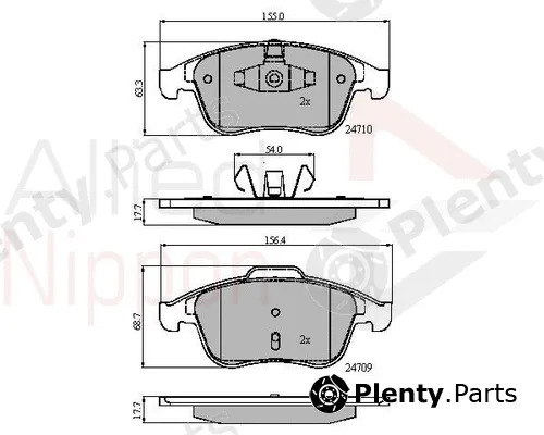 Comline ADB01725 — Brake Pad Set, disc brake ANL Braking