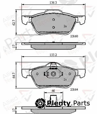 Comline ADB0739 — Brake Pad Set, disc brake ANL Braking