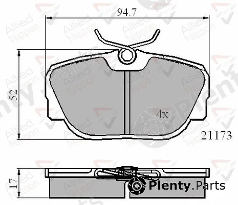 Comline ADB0361 — Brake Pad Set, disc brake ANL Braking