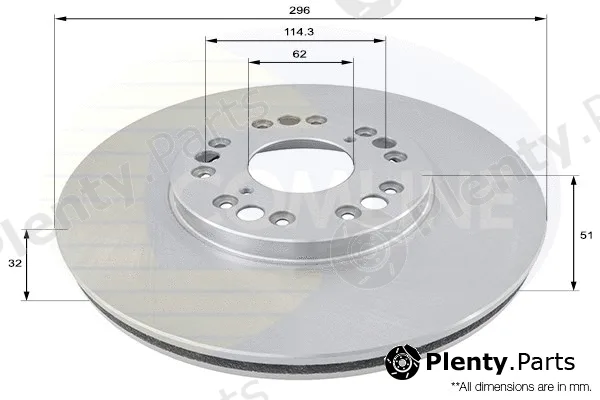 Comline ADC0162V — Brake Disc COATED