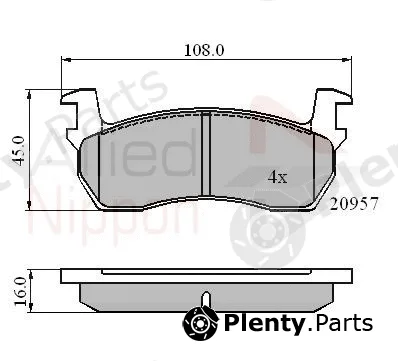 Comline ADB0366 — Brake Pad Set, disc brake ANL Braking